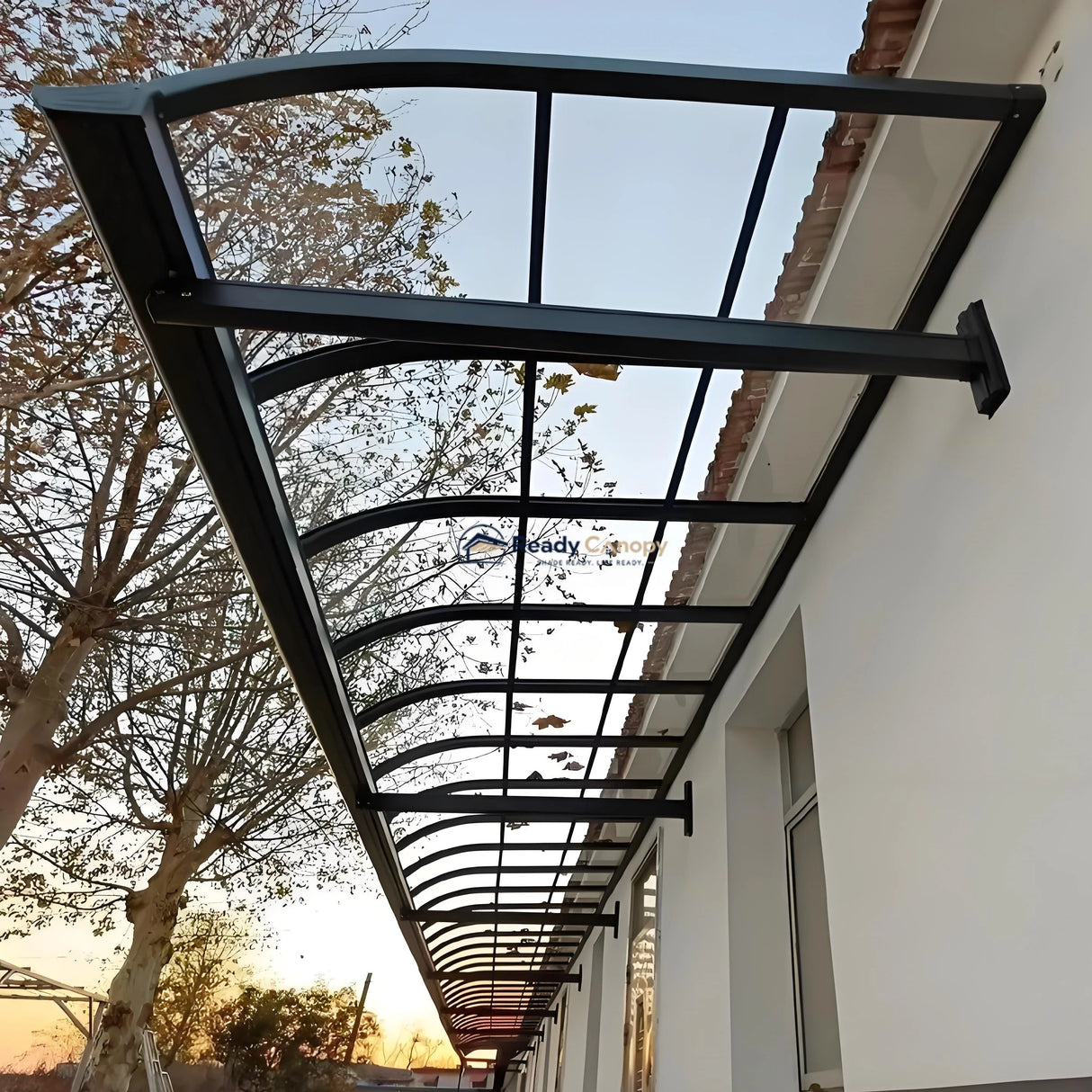 Aluminium Frame Awning - Grey — roof structure detail