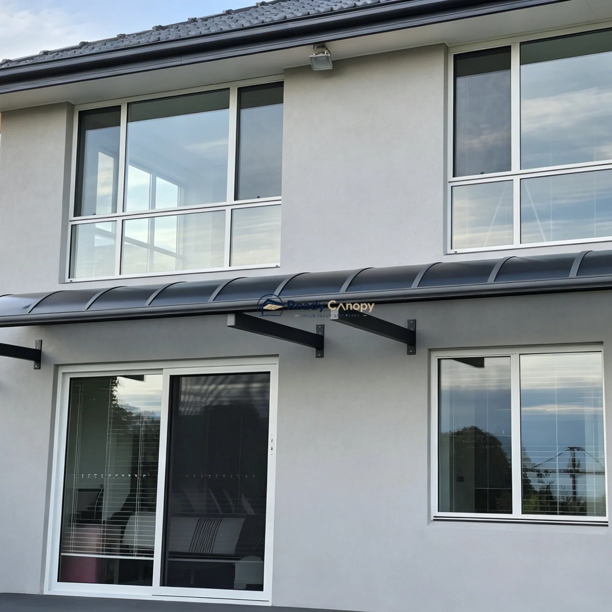 Aluminium Frame Awning - Grey — close-up of finish