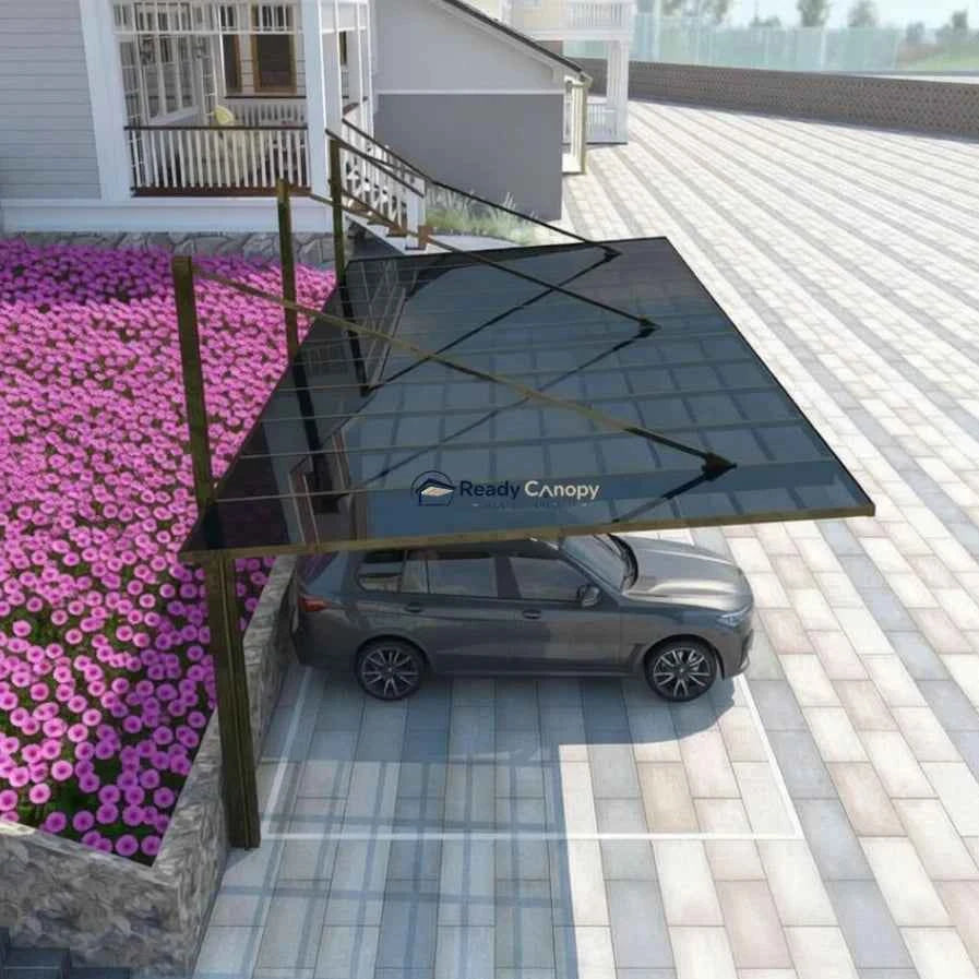 Back-Pull Cantilever Double Carport - Champagne