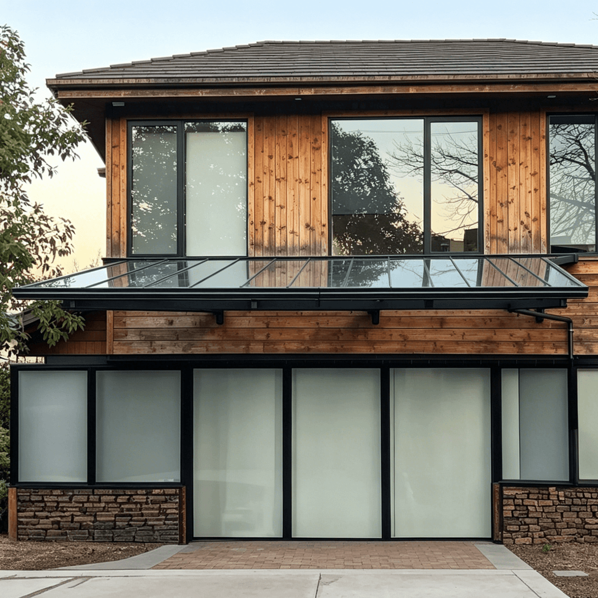L Shape Awning Grey