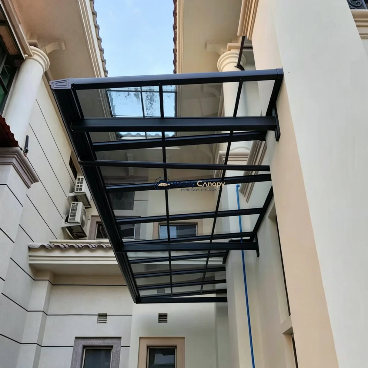 L Shape Awning Grey