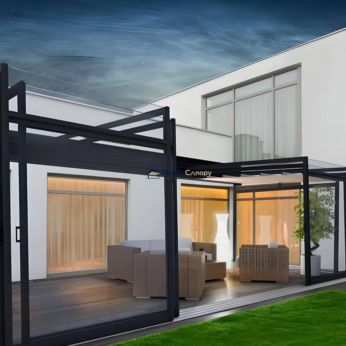 Wall-Mounted Retractable Sunroom