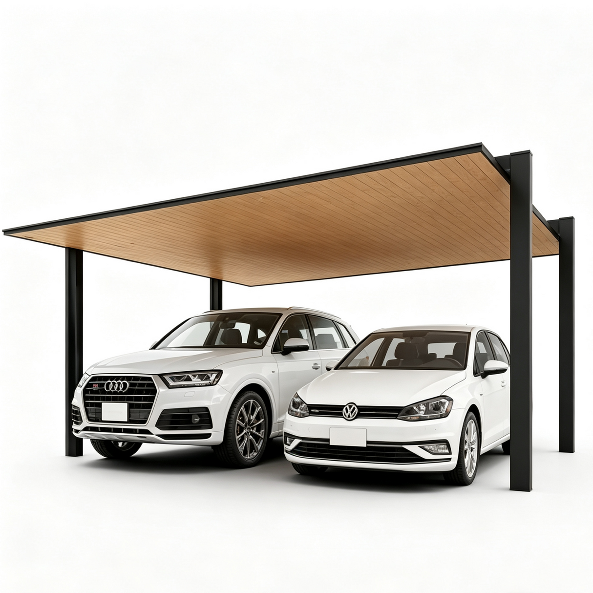 Minimalist Full-Aluminum Double Carport