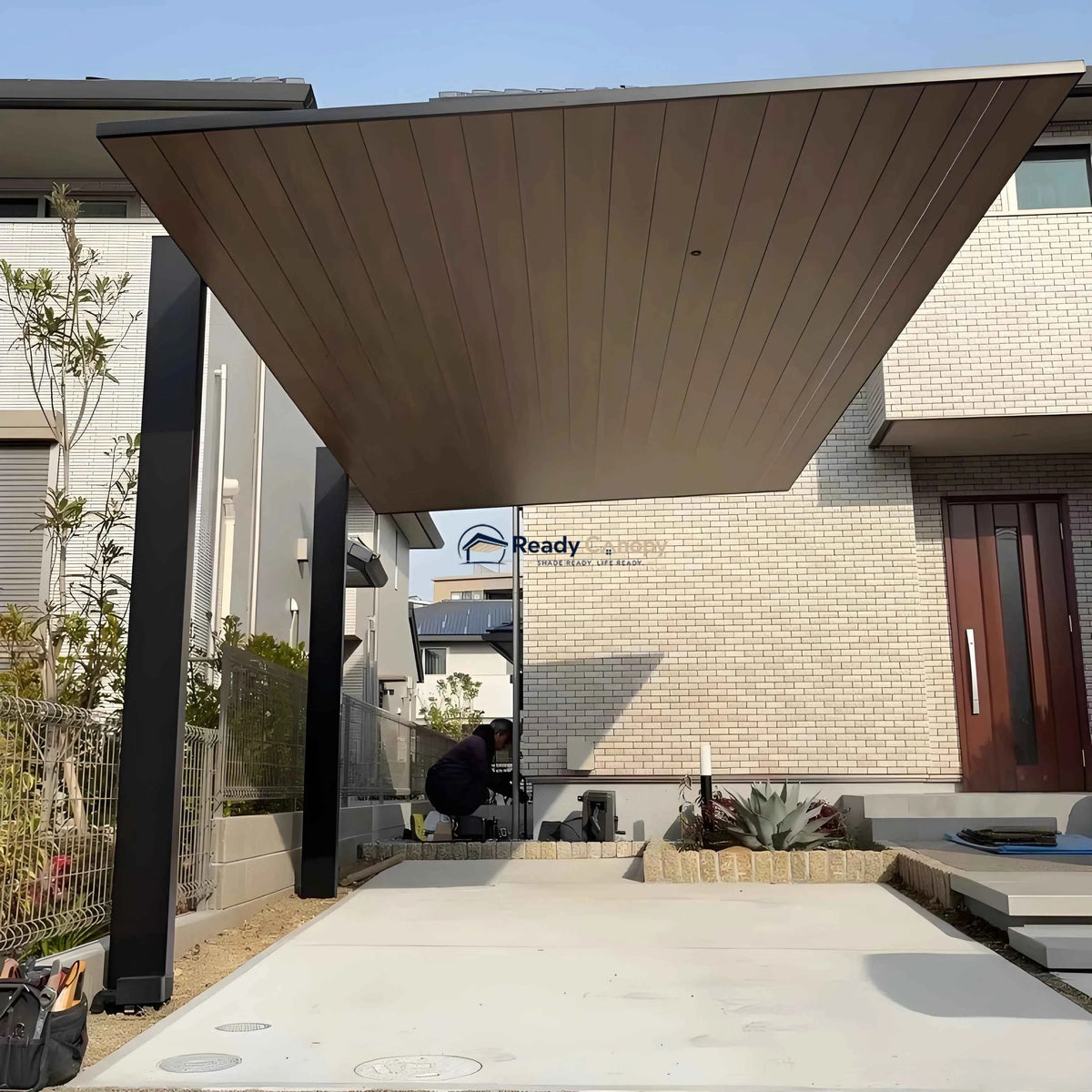 Minimalist Full-Aluminum Single Carport