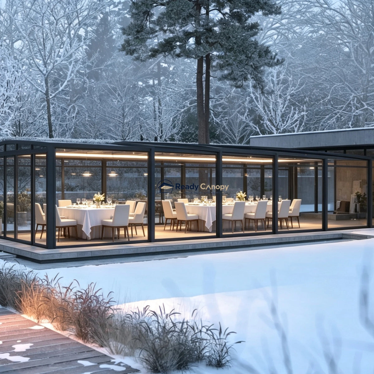 Custom Freestanding Retractable Sunroom Kits - Ready Canopy