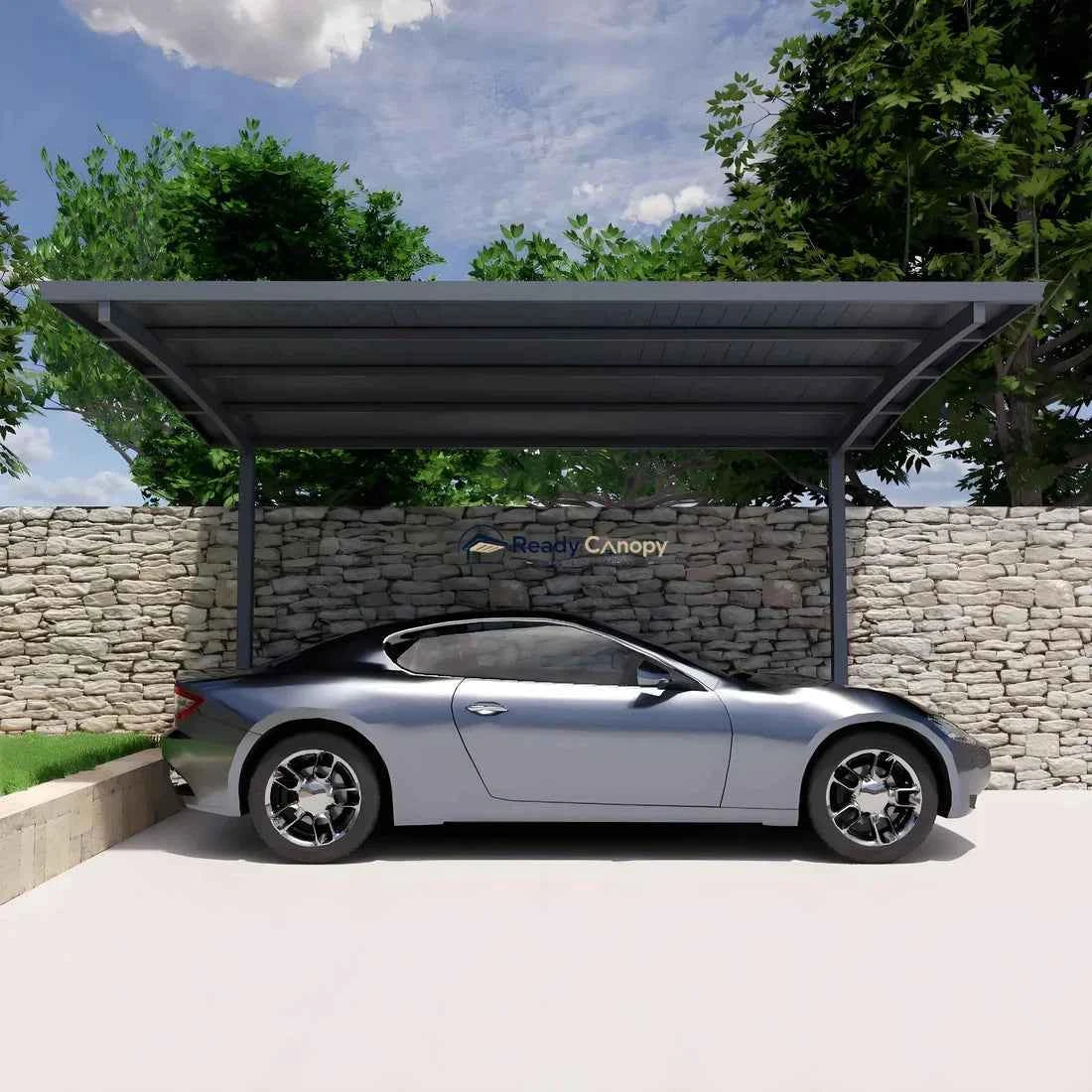 Insulated Single Carports Kit - Grey - Ready Canopy