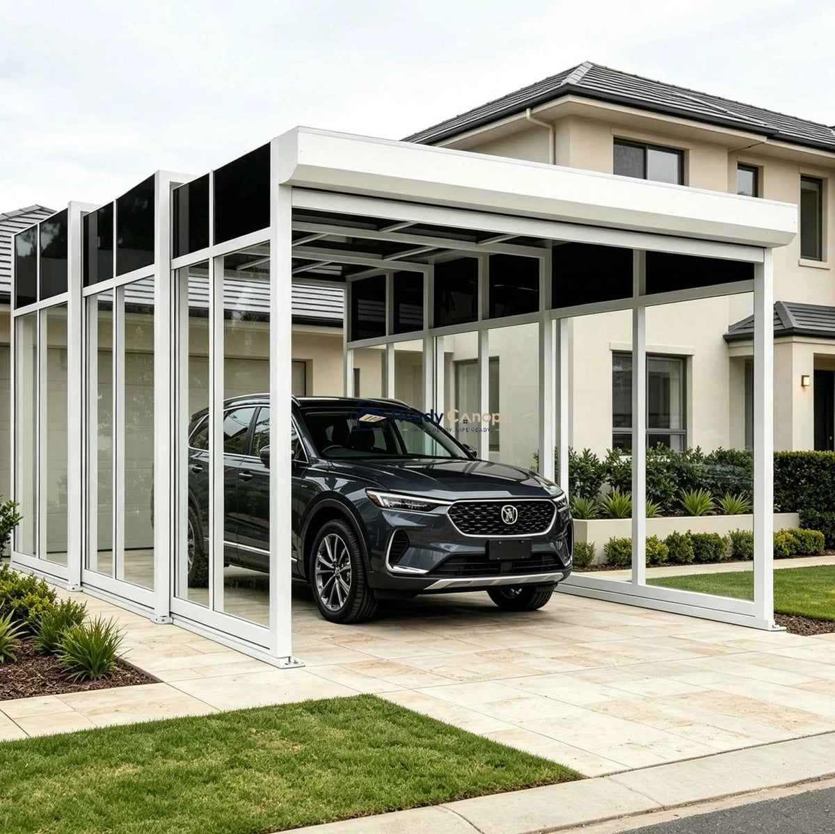 Retractable Single Carport & Garage Kits - Ready Canopy