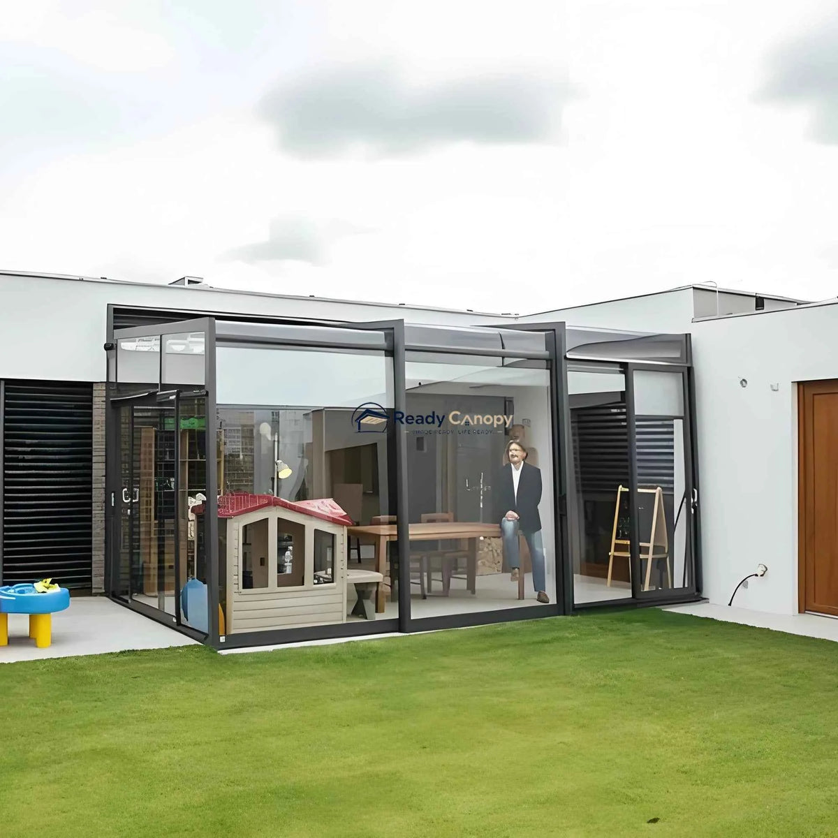 Wall-Mounted Retractable Sunroom Kits - Ready Canopy