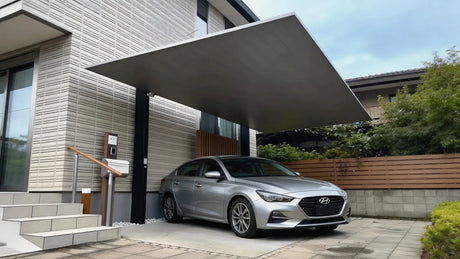 Cantilever Carport Kits: Modern No-Front-Post Vehicle Protection for Driveways - Ready Canopy