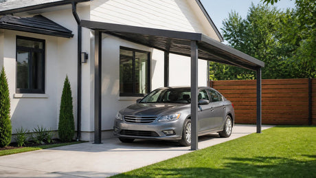 DIY aluminum carport kit for a U.S. home driveway