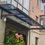 Aluminium Frame Awning - Brown — side view