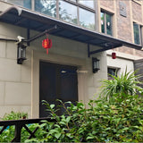 Aluminium Frame Awning - Brown — angled view