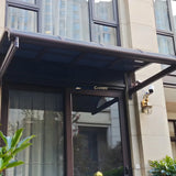 Aluminium Frame Awning - Brown — installed outdoors