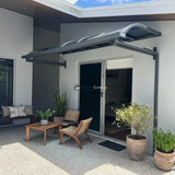 Aluminium Frame Awning - Grey — side view