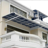 Aluminium Frame Awning - White — side view