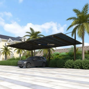 Back-Pull Cantilever Double Carport - Champagne