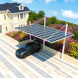 Back-Pull Cantilever Double Carport - White — frame detail