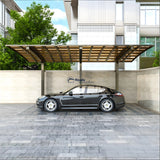 L Shape Cantilever Single Carport - Champagne