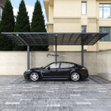 L Shape Cantilever Single Carport - Grey