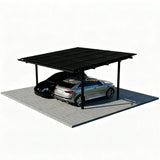 Double Solar Carport Kit Black(Includes Solar Modules)