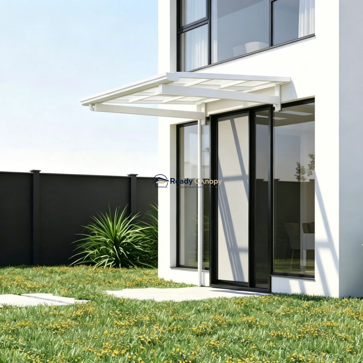 L Shape Awning White
