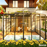 Wall-Mounted Retractable Sunroom