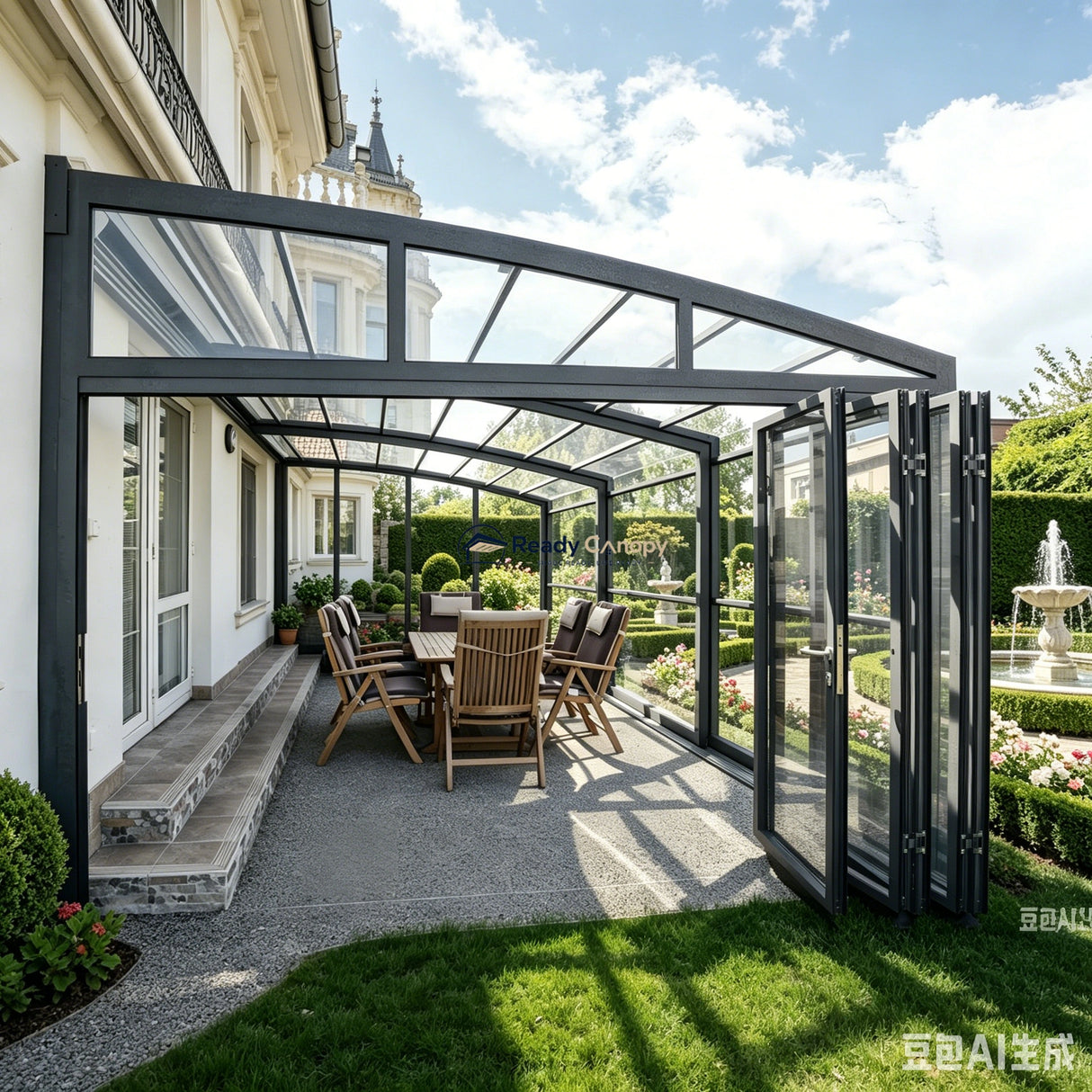 Wall-Mounted Retractable Sunroom