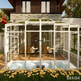 Wall-Mounted Retractable Sunroom