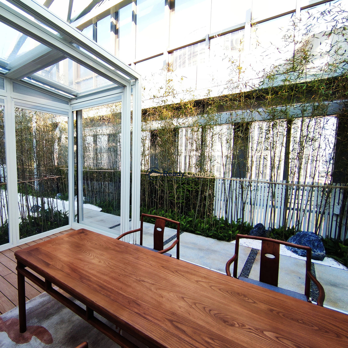 Wall-Mounted Retractable Sunroom