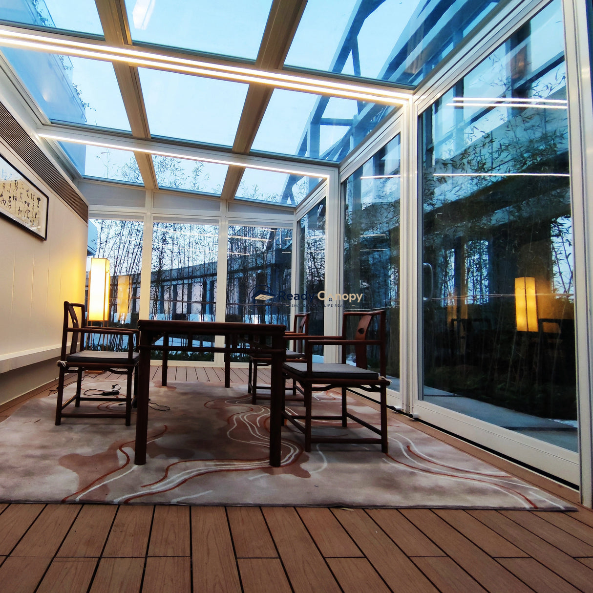 Wall-Mounted Retractable Sunroom