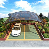 M-Shape Double Carport - Brown