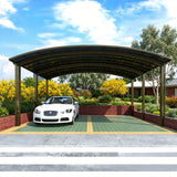M-Shape Double Carport - Champagne