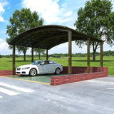 M-Shape Double Carport - Champagne