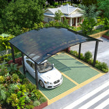 M-Shape Double Carport - Grey