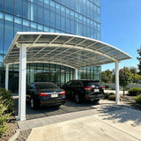 M-Shape Double Carport - White