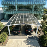 M-Shape Double Carport - White