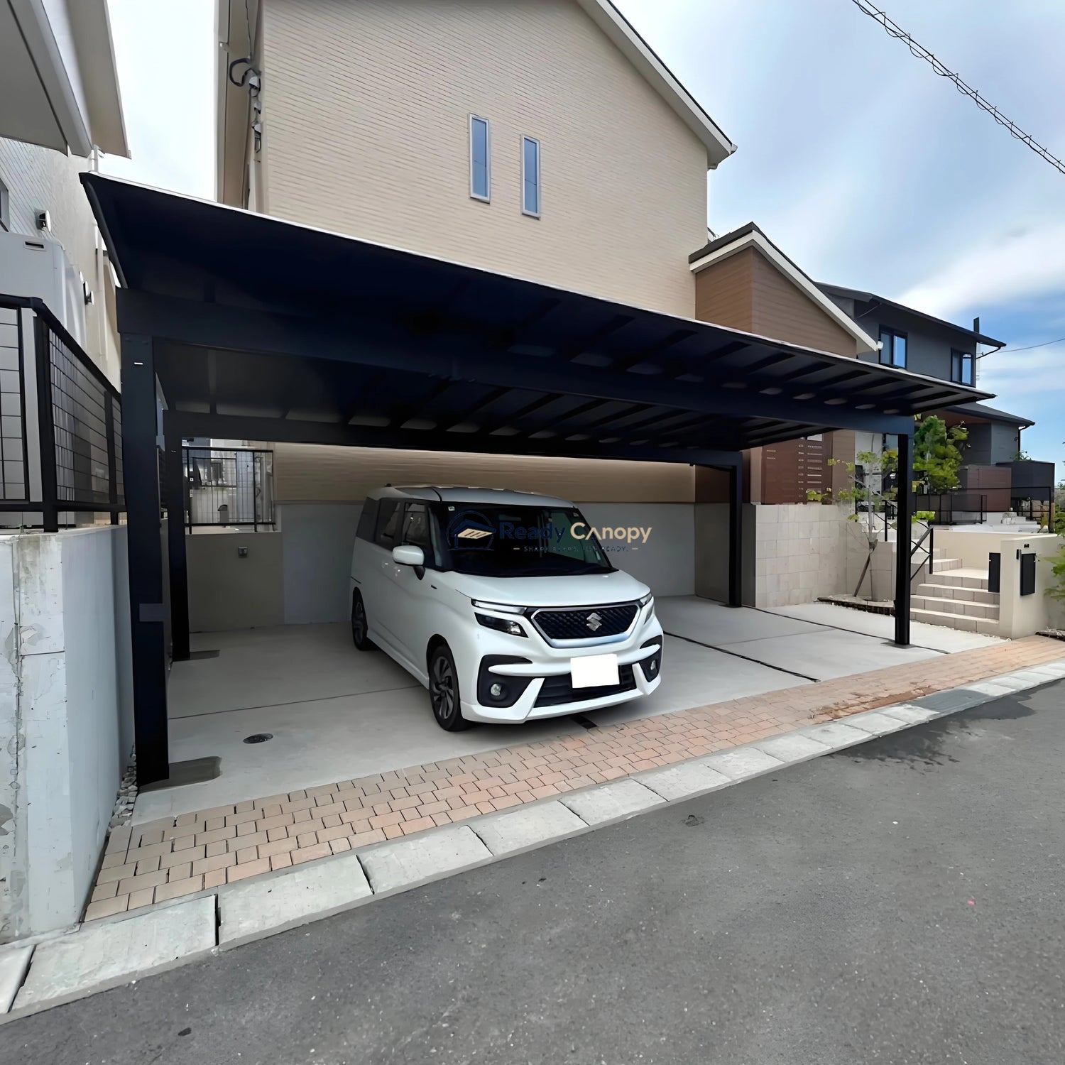 Minimalist Full-Aluminum Double Carport