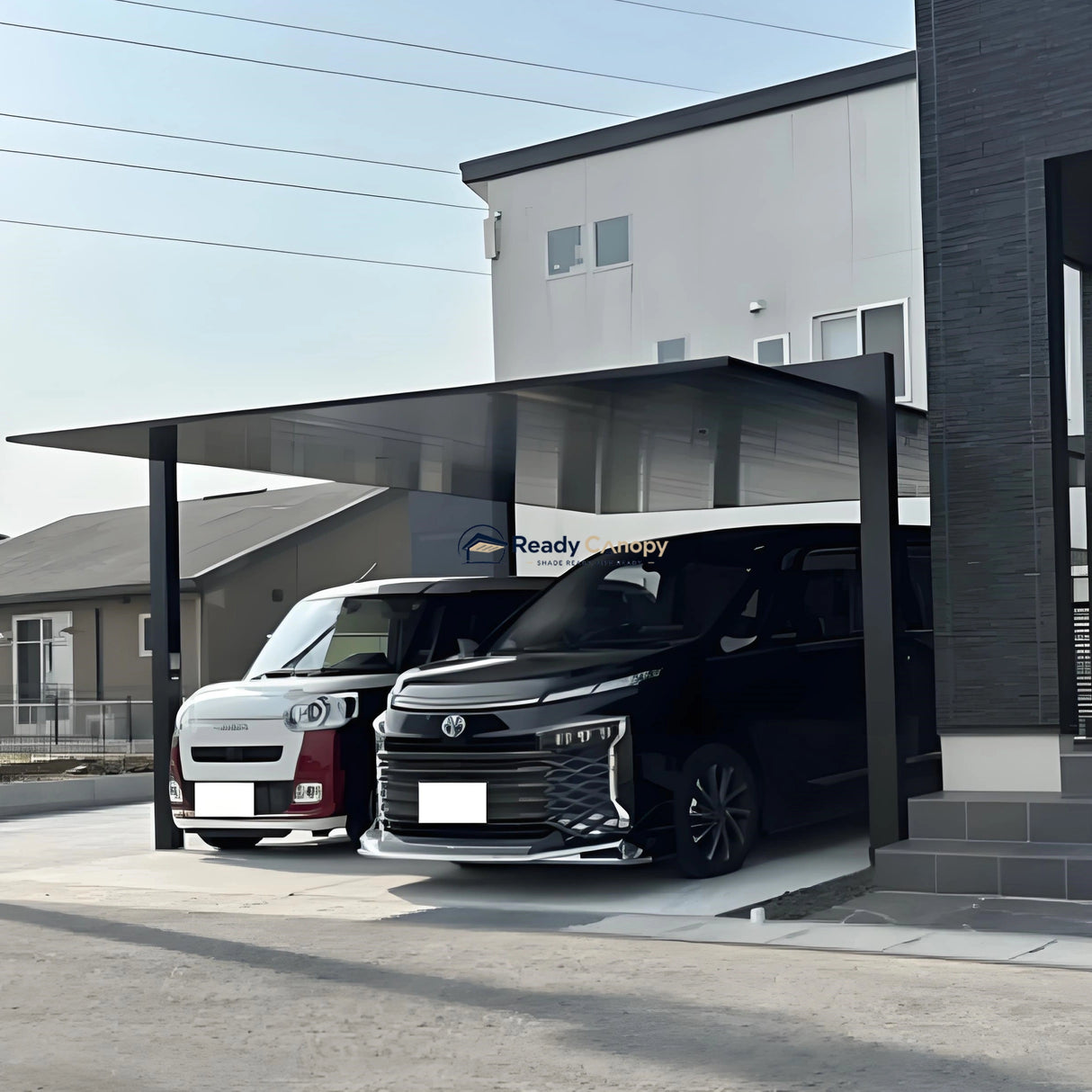Minimalist Full-Aluminum Double Carport