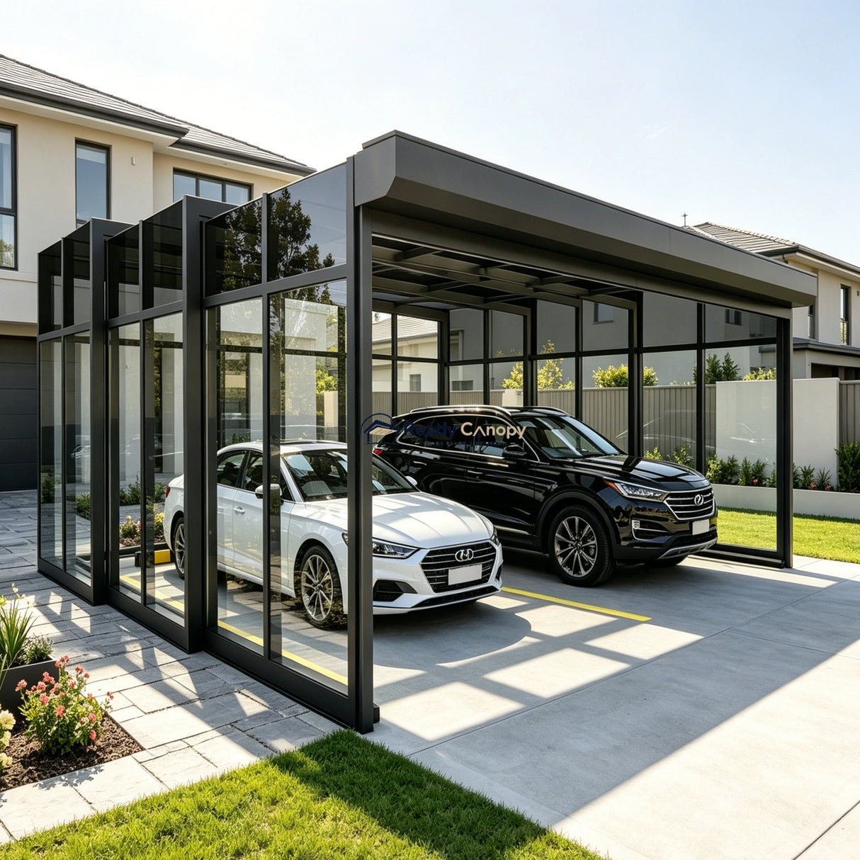 Retractable Double Carport & Garage Kits
