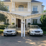 Y Shape Double Carport Kit - White