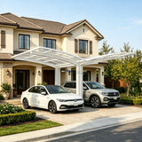 Y Shape Double Carport Kit - White