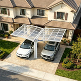 Y Shape Double Carport Kit - White