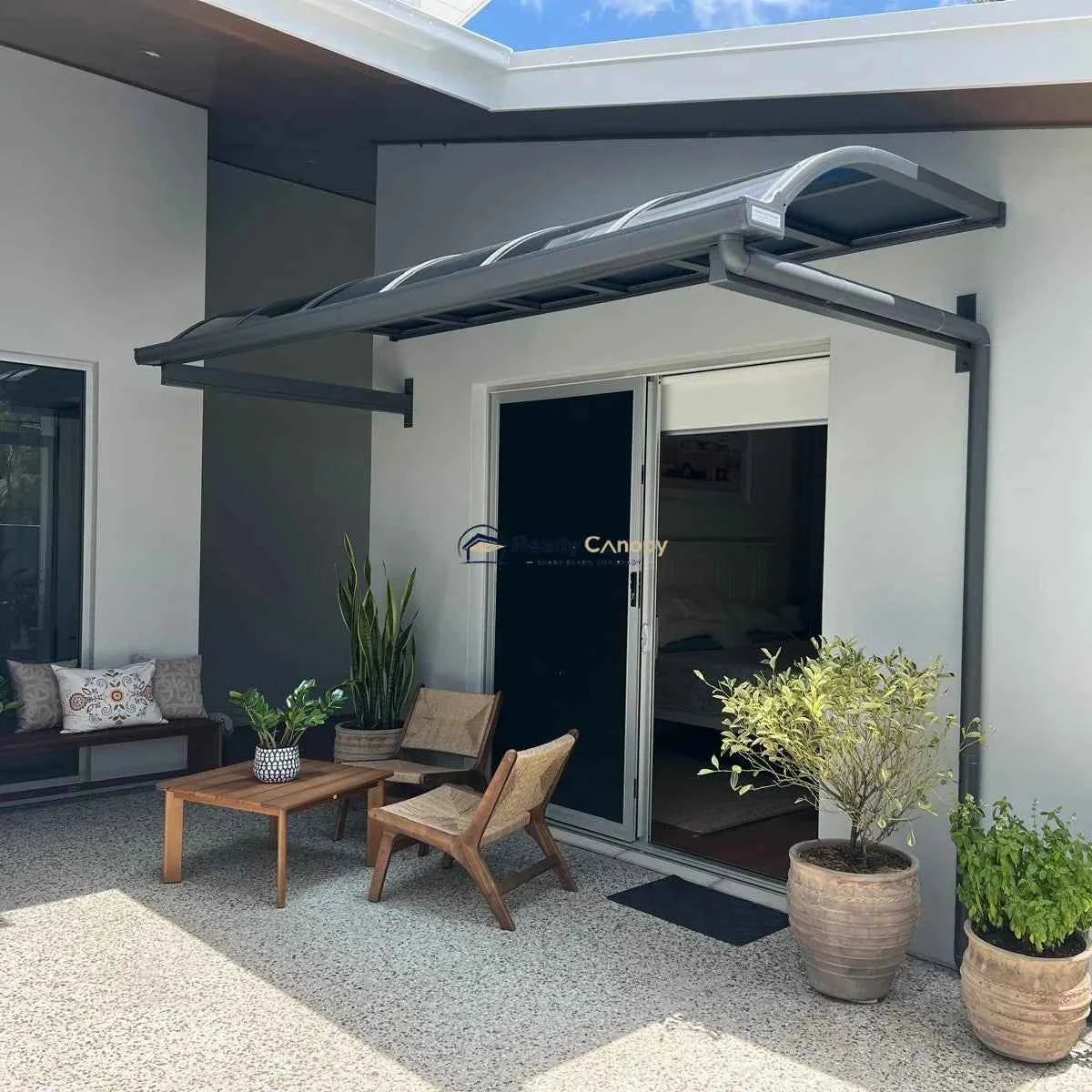 Aluminium Frame Awning - Grey - Ready Canopy