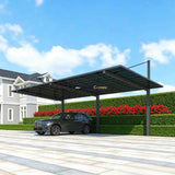 Back-Pull Cantilever Double Carport - Grey - Ready Canopy