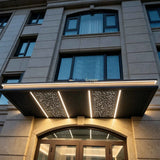 Custom Aluminum Solid Panel Awning with Fiber Optic Starry Sky - Ready Canopy