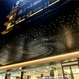Custom Commercial Aluminum Solid Panel Canopy with Fiber Optic Starry Sky Effect - Ready Canopy