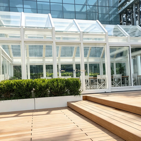 Custom Freestanding Retractable Sunroom Kits - Ready Canopy