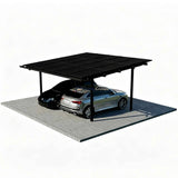 Double Solar Carport Kit Black - Ready Canopy