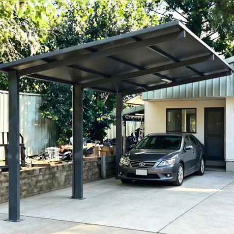 Insulated Single Carports Kit - Grey - Ready Canopy
