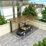 L Shape Cantilever Single Carport - Champagne - Ready Canopy